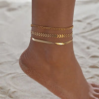 Thumbnail for Snake Chain Anklet for Women Girls Adjustable Summer Beach Chain