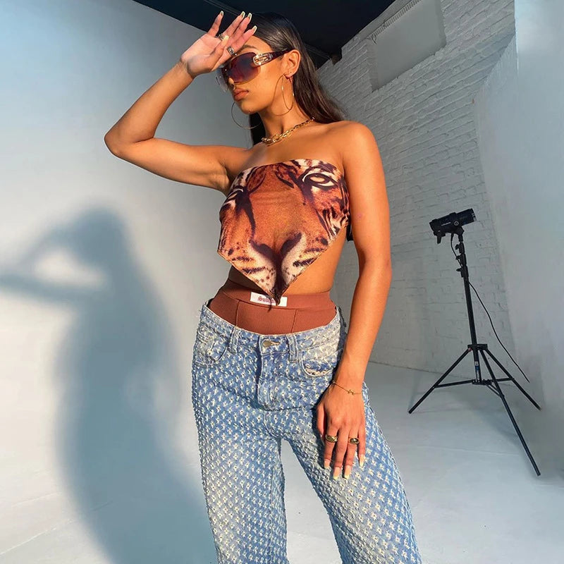 Streetwear Vintage Jeans High Waist Hollow Out Sexy Ladies Loose
