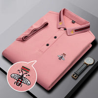 Thumbnail for MLSHP Summer Bee Embroidery Men's Polo Shirts High Quality Short