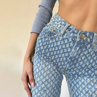 Thumbnail for Streetwear Vintage Jeans High Waist Hollow Out Sexy Ladies Loose