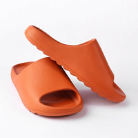 Thumbnail for Platform Pillow Slides for Women - Orange Chunky Shower Slippers