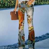 Thumbnail for Women's Floral Printed Y2K Vintage Jeans Denim Pants Trousers