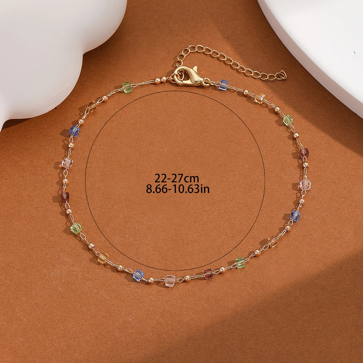 Bohemia Anklet Mulitcolor Acrylic Lucency Link Chain Bracelets