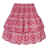 Thumbnail for Floral Pleated Short Skirt For Women 2024 Summer Vintage Women's High