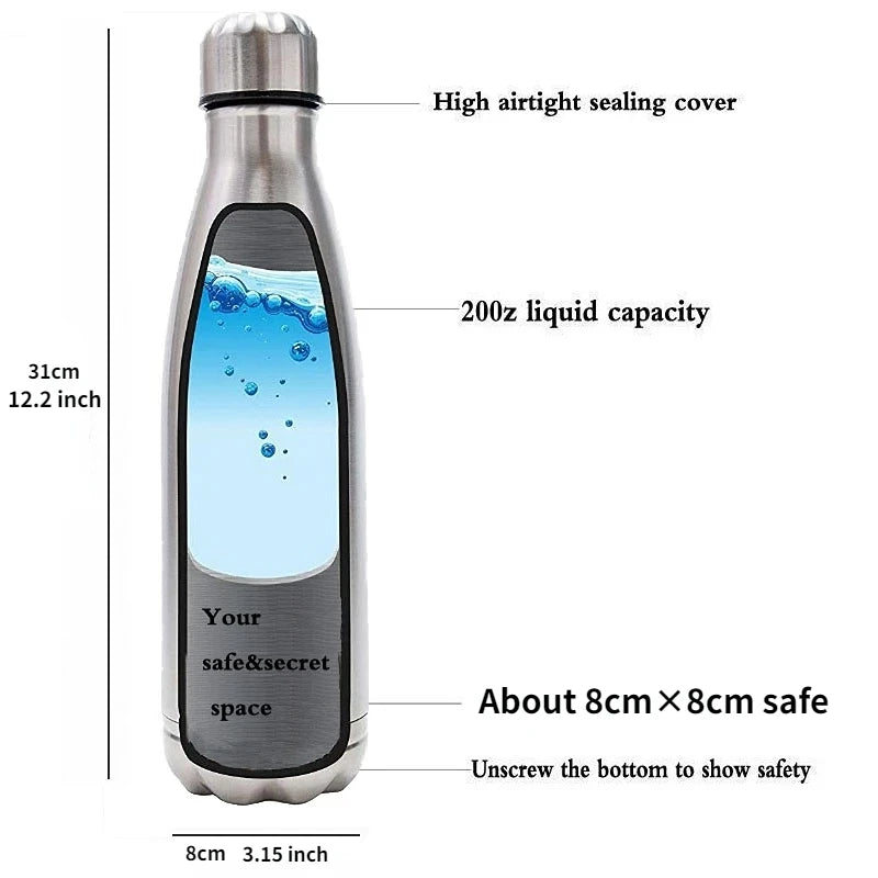 750ml Diversion Water Bottle Portable Water Bottle Secret Stash Pill