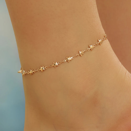 Handmade Crystal Stone Anklets Bracelets Women Barefoot Sandal Anklet