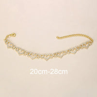 Thumbnail for Stonefans Summer Beach Hollow Out Rhinestone Heart Anklet for Women