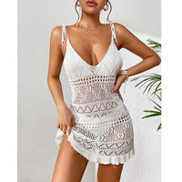 Thumbnail for Sexy Womens Crochet Beach Dress See-through Beachwear Pareo Swimsuit