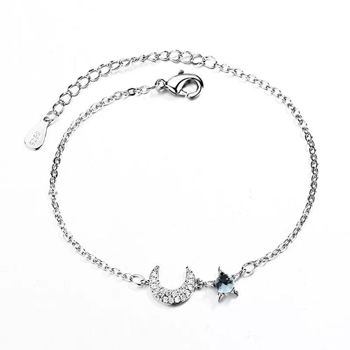 VENTFILLE 925 Sterling Silver Star Bracelet Fashion Korean