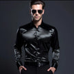 Men's Satin Luxury Dress Shirts Fashion Silk Smooth Male Tuxedo Shirt