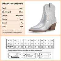 Thumbnail for GOGD Luxury New 2023 Fashion Women's Shiny Ankle Boots Rhinestone