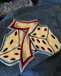 Thumbnail for Jnco Baggy Jeans Hip Hop Rock Embroidery Pattern Men Women 2023 New