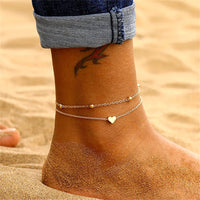 Thumbnail for FNIO Bohemian Charm Anklet Set For Women Star Moon Ankle Bracelet On