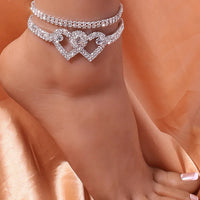 Thumbnail for Fashion Rhinestone Chain Anklets For Women Luxury Shining Ankle