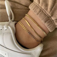 Thumbnail for Snake Chain Anklet for Women Girls Adjustable Summer Beach Chain