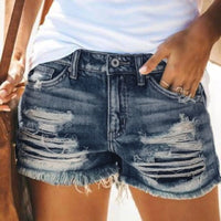 Thumbnail for Tie Shorts For Women Workout Summer Pants Slim Shorts High Hole Sexy