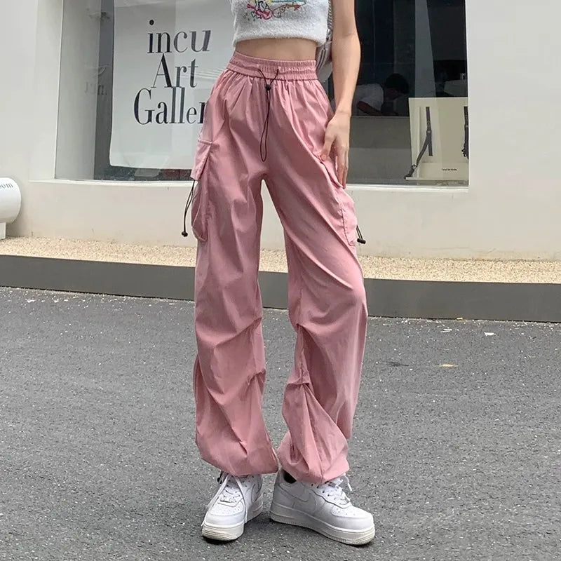 Y2k  Cargo Pants For Women Parachute Sweatpants Streetwear Oversize