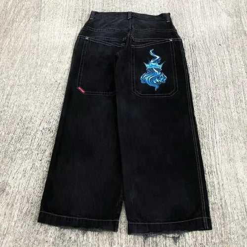 Jnco Baggy Jeans Hip Hop Rock Embroidery Pattern Men Women 2023 New