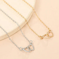 Thumbnail for Simple Double Heart  Anklet for Women Hollow Gold Color Love Foot