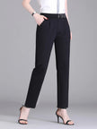 Women Spring Autumn Trousers Suits High Waisted Pant Fashion Office