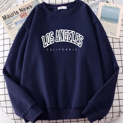 Los Angeles California City Streetwear Sweatshirt For Women Loose
