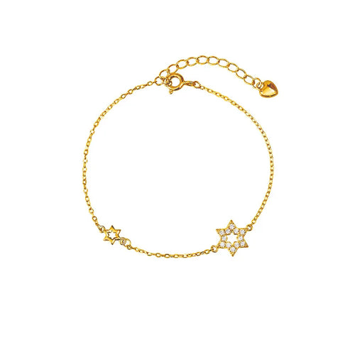 VENTFILLE 925 Sterling Silver Star Bracelet Fashion Korean