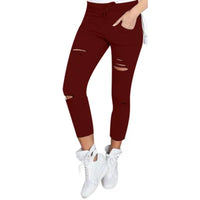 Thumbnail for New Ripped Jeans for Women Women Big Size Ripped Trousers Stretch