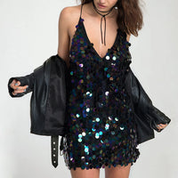 Thumbnail for Women Evening Party Dress Backless Glitter Sequins Disco Dance Dress