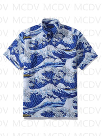 Thumbnail for Men's For Women's Hawaiian Shirt Retro Magnetic Tapes Printed Button