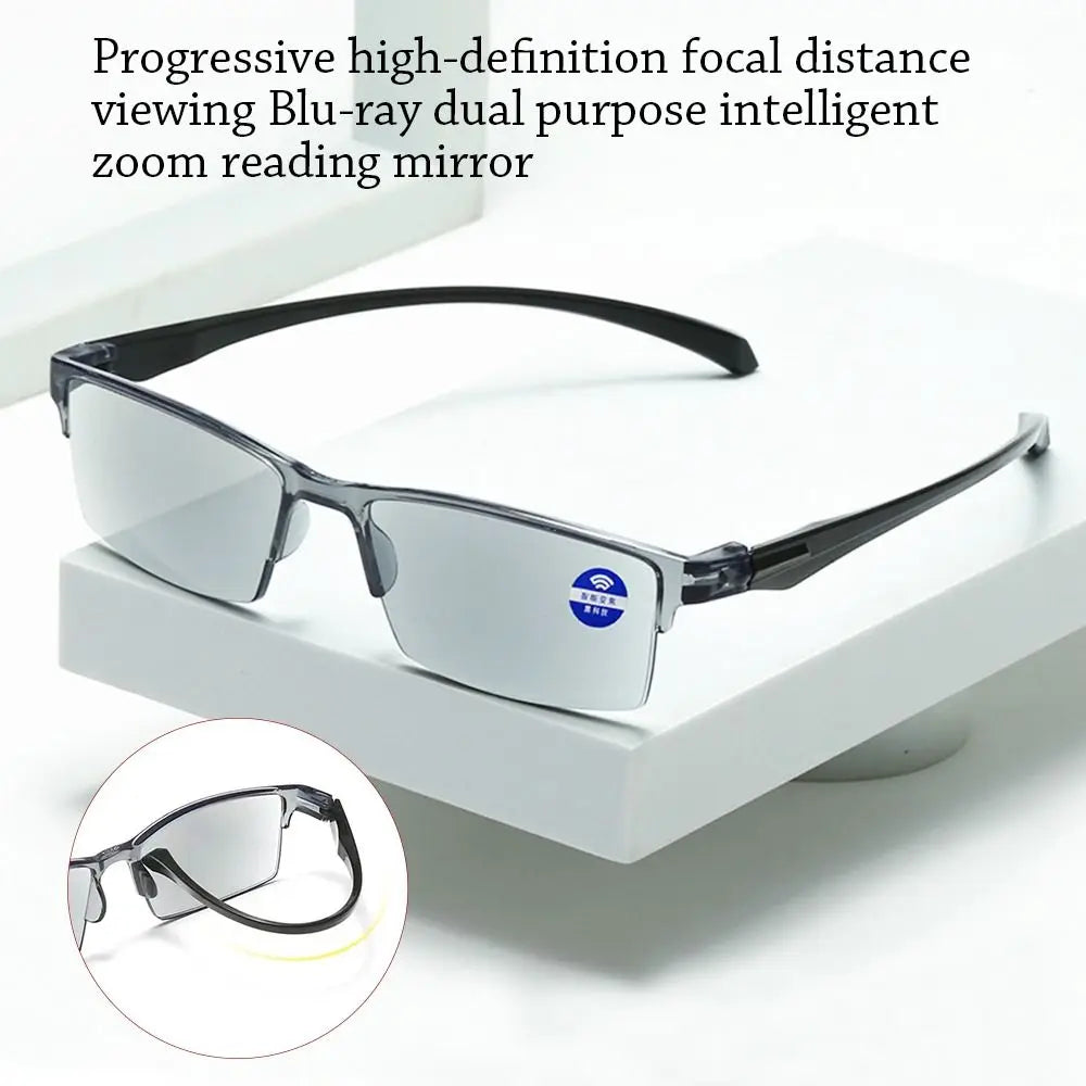 Anti Blue Ray Reading Glasses Smart Automatic Zoom Reading Glasses