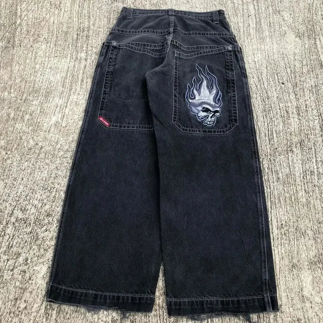 JNCO Y2K Baggy Jeans men vintage Embroidered high quality jeans Hip