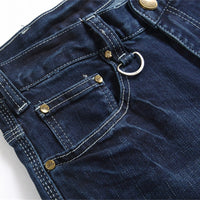 Thumbnail for New Slim-Fit Fashion Embroidered Applique Men's Jeans Mid-Waist