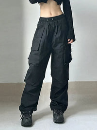 Thumbnail for HOUZHOU Harajuku Oversized Cargo Parachute Pants Women Streetwear