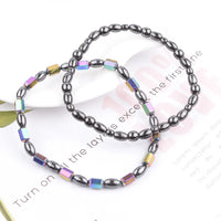 Thumbnail for 2PCS Magnetic Weight Loss Effective Anklet Bracelet Black Gallstone