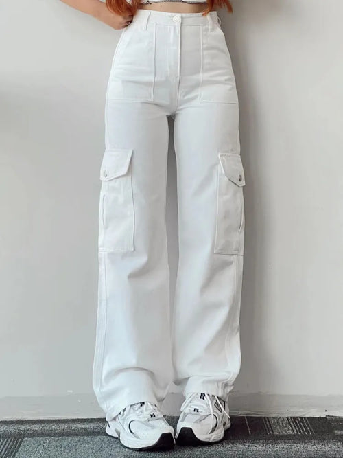 Y2K Women Vintage Cargo Pants Streetwear Techwear Korean Harajuku