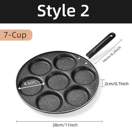 Egg Frying Pan 7 Holes Nonstick Pancake Pans 7-Cups  Thickened Omelet