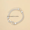 Charm Shiny Infinity 8-character Anklet for Women Silver Color