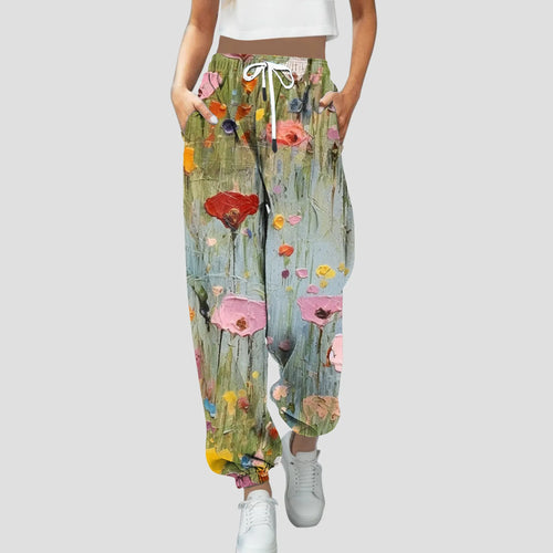 Pants For Women Summer Autumn Print Bottom Sweatpants Pockets High