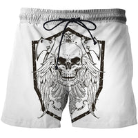 Thumbnail for Shorts Men Casual Shorts Horror Skull Pattern Beach 3D Printed Shorts