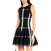 Thumbnail for 2024 Summer New In Luxury Brand Design Knit Black Dress For Women