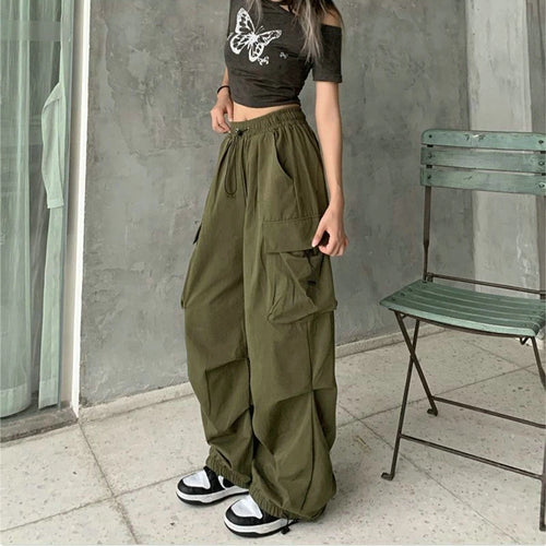 Y2k  Cargo Pants For Women Parachute Sweatpants Streetwear Oversize