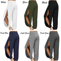 Thumbnail for Women Fashion Yoga Pants High Waisted Slit Wide Leg Haren Pants Gym