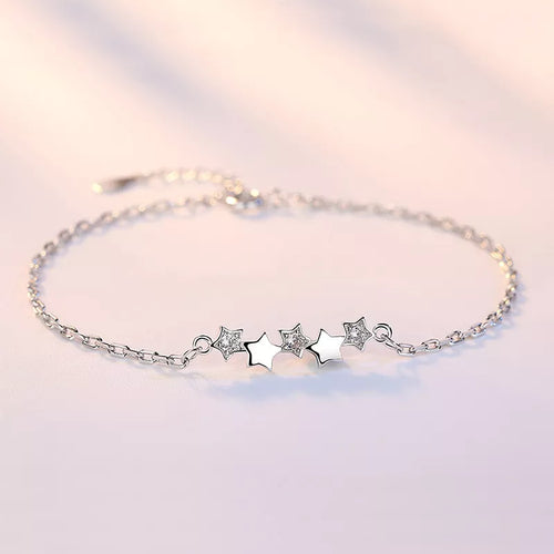 VENTFILLE 925 Sterling Silver Star Bracelet Fashion Korean