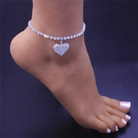 Thumbnail for Huitan Rhinestone Chain Women's Anklets Silver Color/Gold Color Luxury