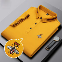 Thumbnail for MLSHP Summer Bee Embroidery Men's Polo Shirts High Quality Short