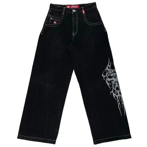 Jnco Baggy Jeans Hip Hop Rock Embroidery Pattern Men Women 2023 New