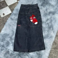 Thumbnail for Jnco Baggy Jeans Hip Hop Rock Embroidery Pattern Men Women 2023 New