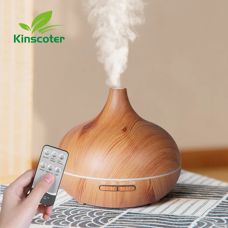 High Quality 500ml Aromatherapy Essential Oil Diffuser Wood Grain