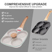 4 Hole Omelet Pan Frying Pot with Lid Thickened Steak Cooking Pan Bread