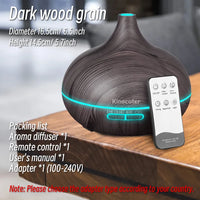 Thumbnail for High Quality 500ml Aromatherapy Essential Oil Diffuser Wood Grain